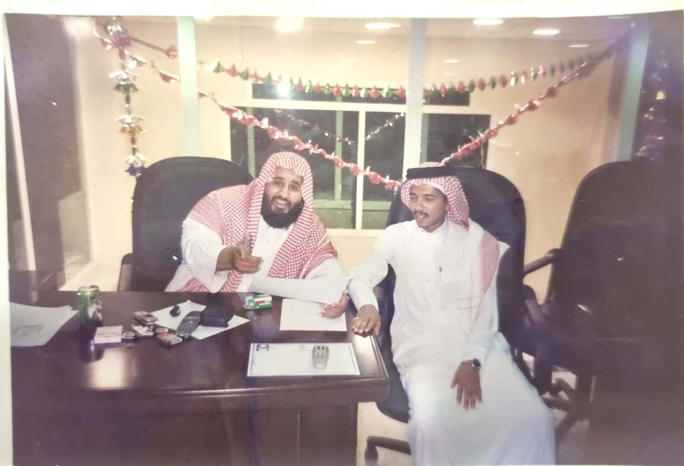 Sheikh Adnan in the offices of Shining Technical Com.